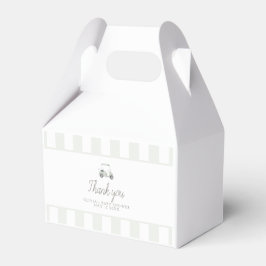 Caja de favores del carrito de golf verde sabio