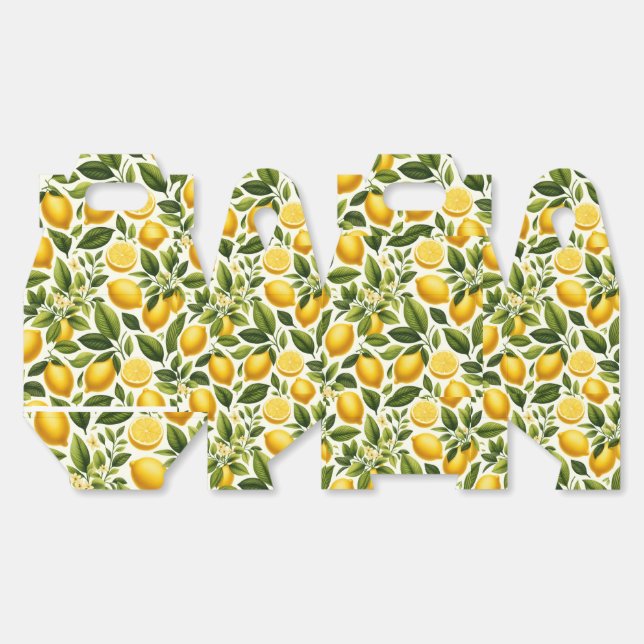 Caja de favores - Lemones amarillos, flores (Desplegado)