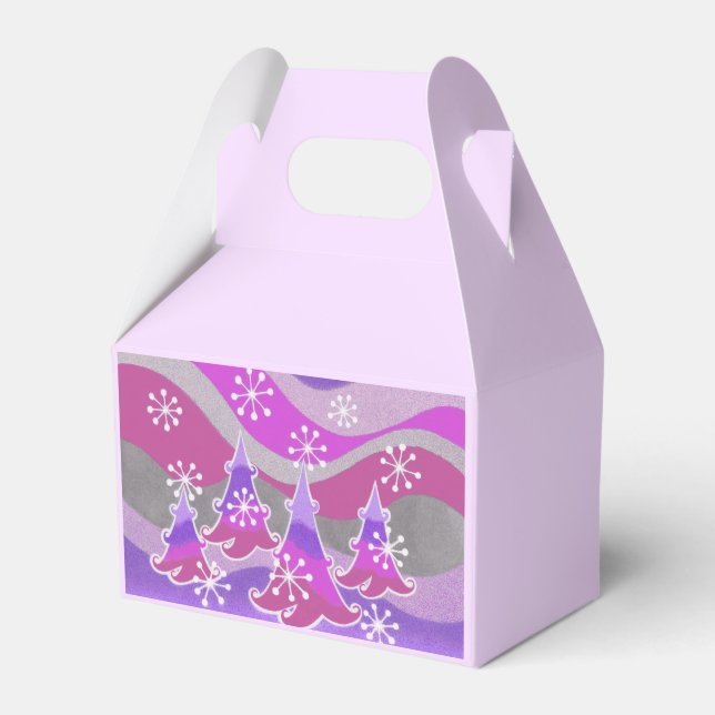Caja de favores Morado de árboles de invierno (Front Side)