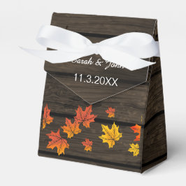 Caja de favores para bodas de Barnwood Rustic Fall