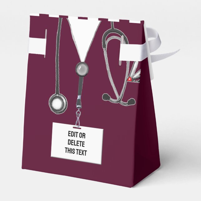 Caja de favores para graduación de la escuela médi (Reverso)