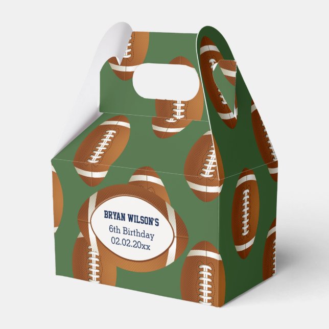 Caja de favores personalizada Tema de fútbol Fiest (Front Side)