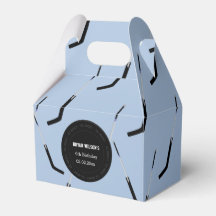 Caja de favores personalizada Tema de hockey sobre