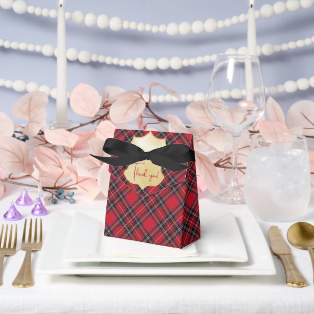 Caja de favores Royal Stewart Original Tartán Esco (Boda)