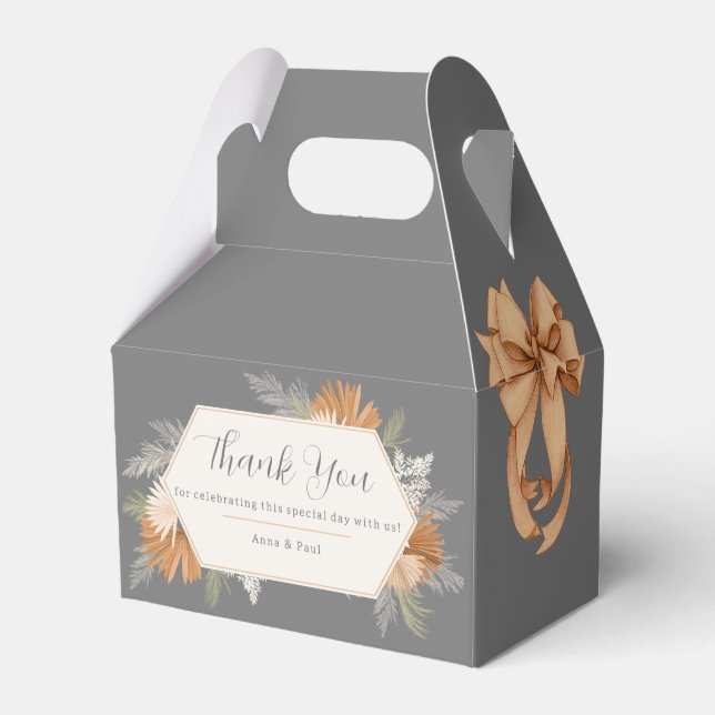 Caja de favores rústicos para su ocasión especial (Front Side)