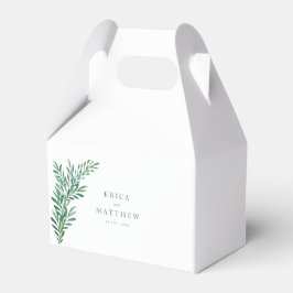 Caja de favoritas de bodas de vegetación simple