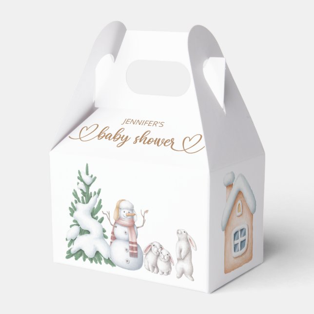 Caja de favoritos de Baby Shower para invierno (Front Side)