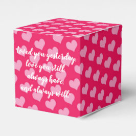 Caja de favoritos de los corazones rosados