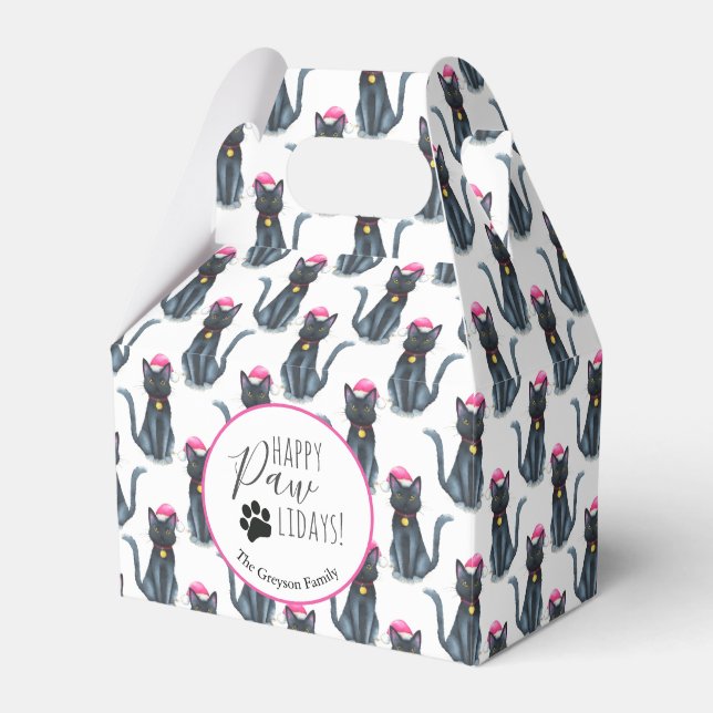 Caja de favoritos de Navidades de gato negros (Front Side)