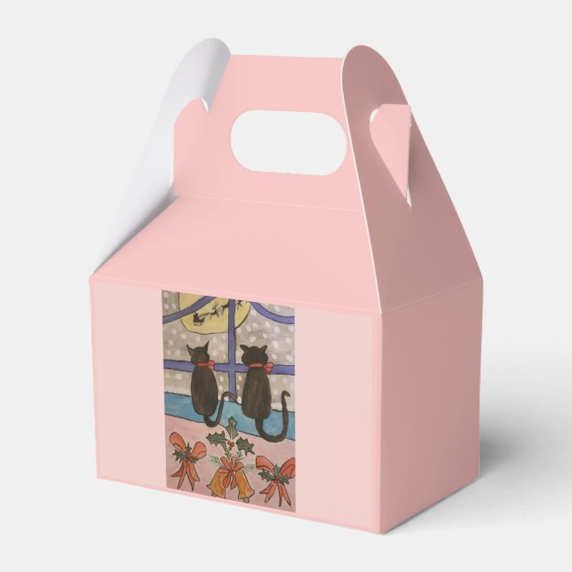 Caja de favoritos de Navidades de gato negros (Front Side)