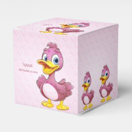 Caja de favoritos de patos rosados