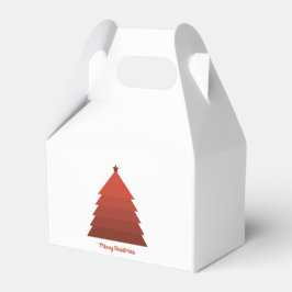 Caja de favoritos del árbol de Navidad rojo