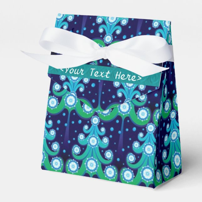 Caja de favoritos del patrón de árboles de Navidad (Front Side)