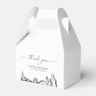 Caja de favoritos personalizada de Boda de búfalo