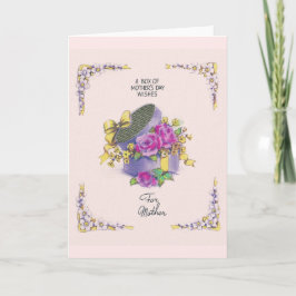 Caja de Gorra Vintage con tarjeta del día de la ma