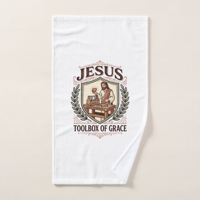 Caja De Herramientas De Gracia De Jesús Caja De He (Toalla de mano)