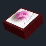 Caja de joyas de caoba y poema Rosa para siempre<br><div class="desc">Poema Rosa para siempre y un día</div>