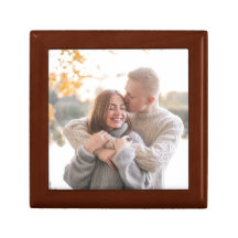 caja de joyas de madera de fotografía única person