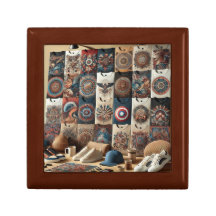 Caja de joyas de tapiz intrincada