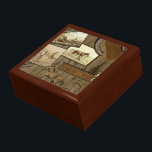 Caja de joyas de vintage<br><div class="desc">El Viejo Oeste siempre ha capturado nuestra imaginación. El trabajo duro y los tiempos difíciles crecieron como individuos fuertes. Esta imagen temática de vaquero, que está disponible en otros productos, celebra y nos recuerda ese tiempo. Este es un gran regalo para los fanáticos del oeste, ganaderos y granjeros, padres y...</div>
