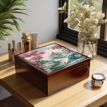 Caja de joyas, estilo japonés de toile paisajístic<br><div class="desc">Una hermosa pintura de aceite japonesa de una casa en el río,  estilo de tela,  joyería. El producto es personalizable,  pon cualquier nombre o frase que quieras en él. También hace un gran regalo de mantenimiento o de caja de relojes.</div>