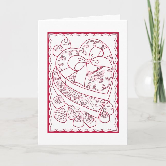 Caja De La Tarjeta El día de San Valentín De Choco (Anverso)