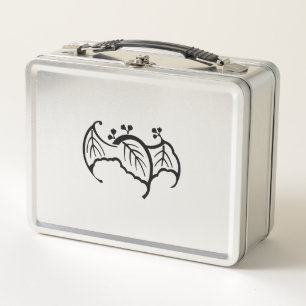 Caja de metal de paulownia en forma de murciélago