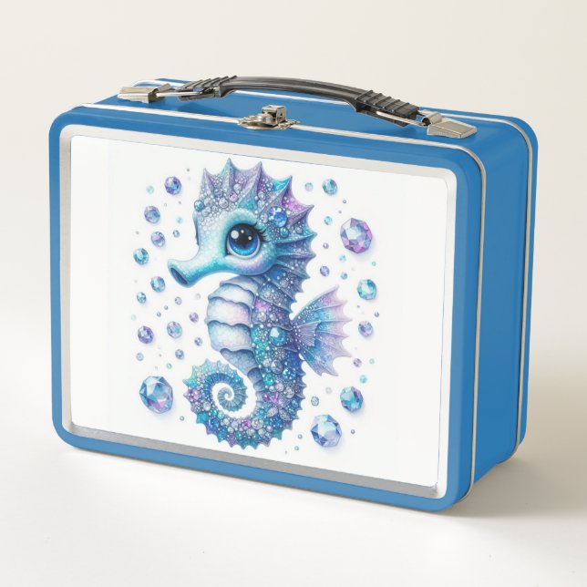 Caja de metal para almuerzo Caballito de mar (Anverso)