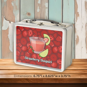 Caja de metal para almuerzo Strawberry Daiquiri