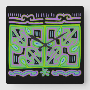 Caja de Música Kuna India Reloj de Pared Mola