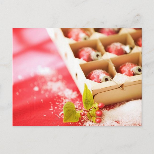 Caja de Navidades de ornamentos de árbol tarjetas  (Anverso)