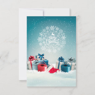 Caja de navidades Tarjeta de agradecimiento