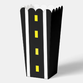 Caja de palomitas de palomitas (negro, blanco y am