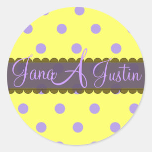 Caja de pegatinas de monograma de chocolate