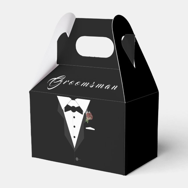 Caja de personalizable Groomsman Favor (Front Side)