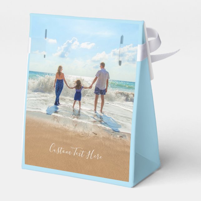 Caja de personalizado de fotos de texto con tus fo (Reverso)