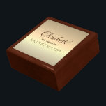 Caja de propuestas sencilla para la dama de honor<br><div class="desc">Caligrafía minimalista,  moderna,  elegante y simple caja de propuesta de la dama de honor de oro falso.</div>
