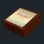 Caja de propuestas sencilla para la dama de honor<br><div class="desc">Caligrafía minimalista,  moderna,  elegante y simple caja de propuesta de la dama de honor de oro falso.</div>