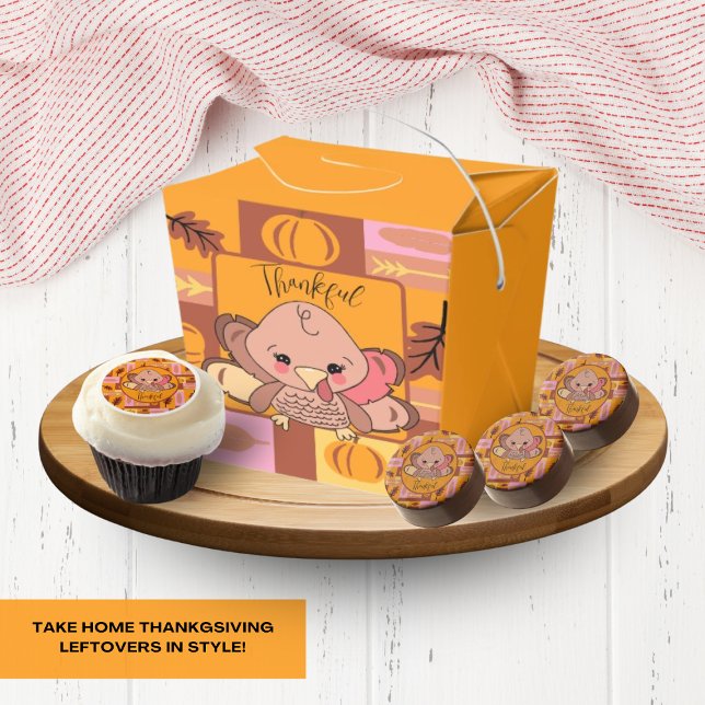 Caja de recogida de Acción de Gracias para las sob (Take home Thanksgiving leftovers with class.)