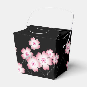 Caja de recogida de cerezos con flores