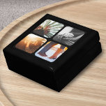 Caja De Regalo 4 fotograma redondeado<br><div class="desc">Cuadrícula fotográfica personalizada de 4 con marco negro redondeado.</div>
