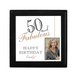 Caja De Regalo 50 y Fabulous Elegant 50th Birthday Photo