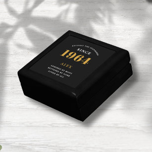 Caja De Regalo 60.º Nacimiento 1964 Moda elegante de oro negro