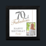 Caja De Regalo 70 y Fabulous Elegant 70th Birthday Photo<br><div class="desc">70 y Fabulous Elegant 70th Birthday Photo box. Añade tu nombre y foto.</div>