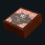 Caja De Regalo 90.ª Cajera de joyas de madera de cumpleaños<br><div class="desc">90 Feliz cumpleaños almohada de año personalizado. Fácil de ajustar. Todo el texto es ajustable si es necesario.</div>