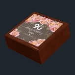 Caja De Regalo 90.ª Cajera de joyas de madera de cumpleaños<br><div class="desc">90 Feliz cumpleaños almohada de año personalizado. Fácil de ajustar. Todo el texto es ajustable si es necesario.</div>