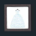 Caja De Regalo algo azul, vestido de boda, vestido nupcial<br><div class="desc">Algo azul,  el vestido de boda,  el vestido nupcial con el diseño del arte de la palabra para la ducha nupcial,  la invitación del boda,  compromiso,  o le agradecen las tarjetas.</div>