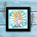 Caja De Regalo Ángel de la Guardia Cristiana<br><div class="desc">Guardian Cristiano Angel Keepsake Box de ArtMuvz Ilustracion. Camiseta de ángeles, vestimenta cristiana, regalos de fe. camiseta de ángeles, regalos cristianos y ropa de recuperación. Los regalos de ángel son una manera reflexiva y significativa de mostrar a alguien a quien le importa. Ya sea que busques un regalo para un...</div>