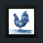 Caja De Regalo Animales de la Granja Azul de Cobalto - Rooster<br><div class="desc">Granja de cobalto IV por Grace Popp. Presenta un gallo de color azul cobalto profundo con una variedad de diseños, </div>