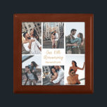 Caja De Regalo Aniversario del Collage de fotos de la pareja de P<br><div class="desc">Caja de regalo de aniversario de collage de fotos de personalizable de moda para tu esposa o novia en tu celebración del amor. Añade 6 de tu relación favorita,  compromiso o fotos de bodas y ordena como regalo romántico para tu pareja. Un hermoso regalo personalizado lleno de recuerdos.</div>